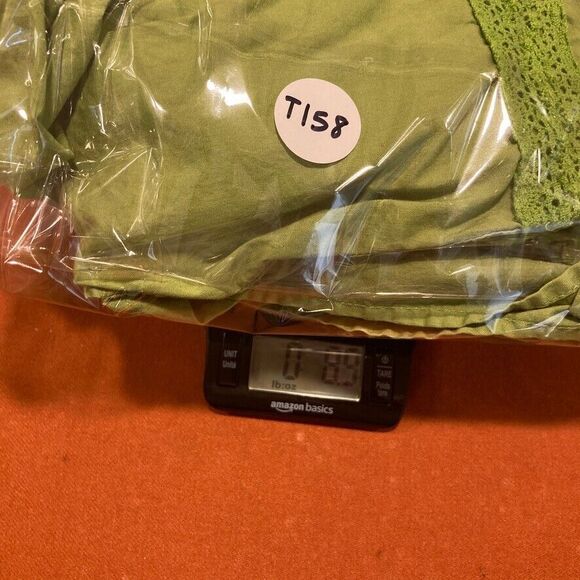 Susan Graver Blouse 1X Green Button Up Pintuck Lace Long Sleeve Collared - Picture 10 of 10